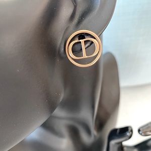 Dior Montaigne earrings studs CD antique gold